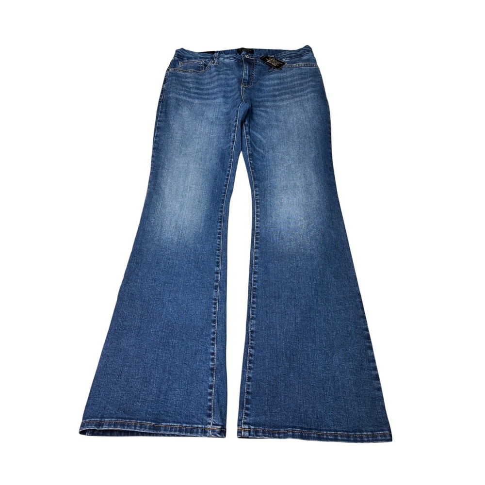 NWT Banana Republic Low-Rise Bootcut Jeans Medium Wash Blue Womens 32/14 L33‎